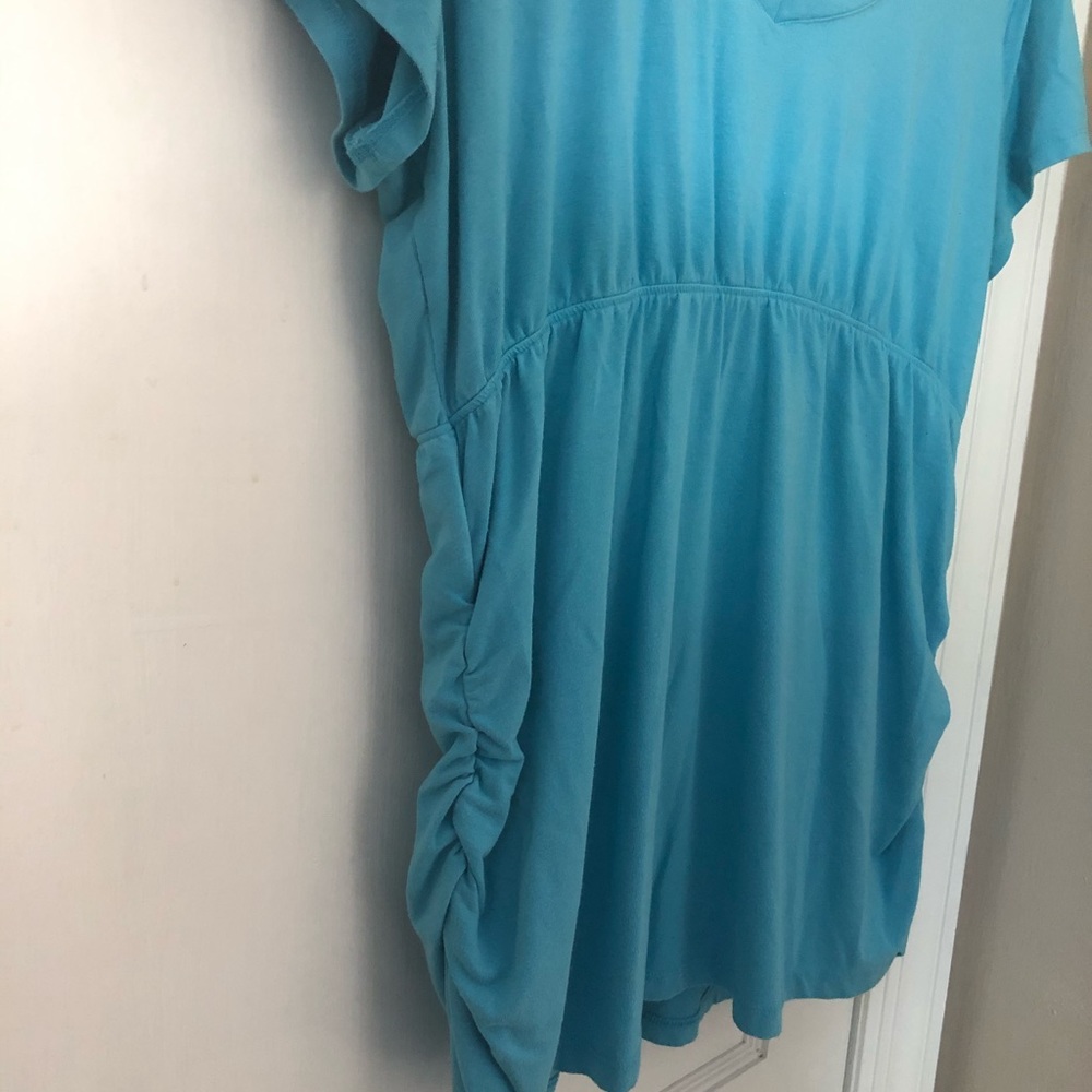 Blue Ruched Maternity Top🤰🏻🖤 - Picture 3 of 5